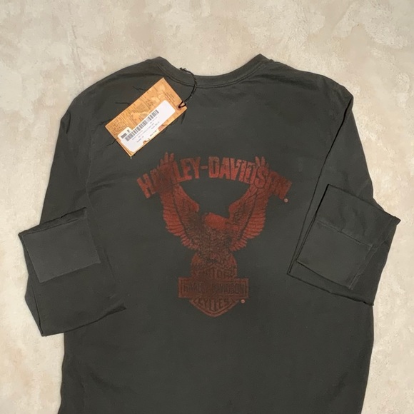 Harley Davidson Women’s Long Sleeve Gray T-Shirt - Picture 1 of 6